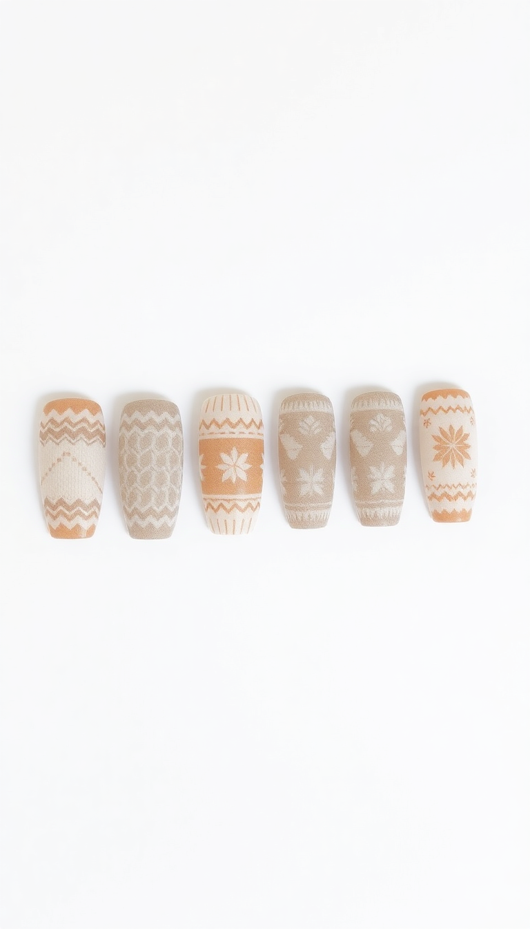 6. Cozy Sweater Pattern Nails