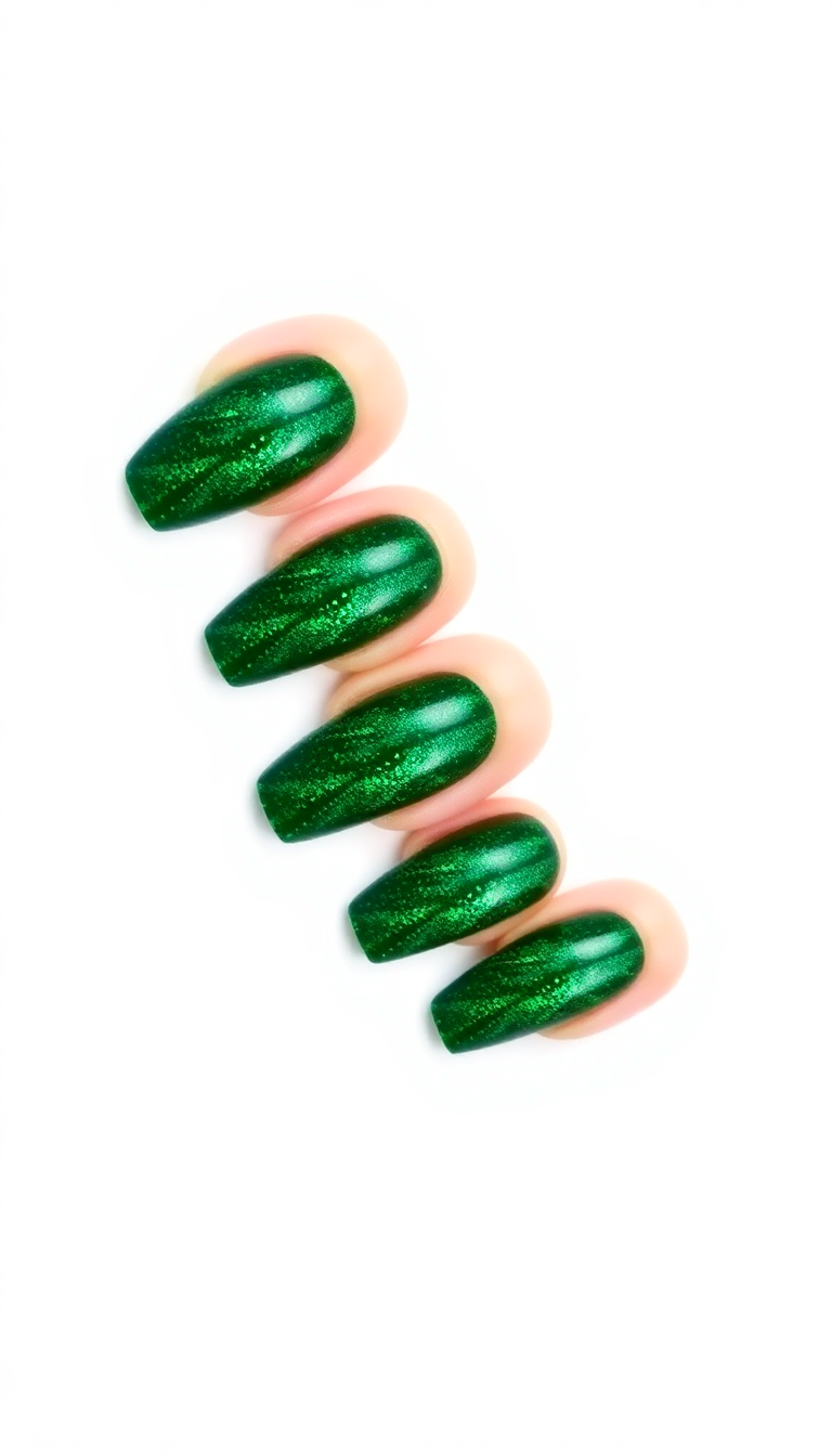 6. Deep Green and Festive Glitter