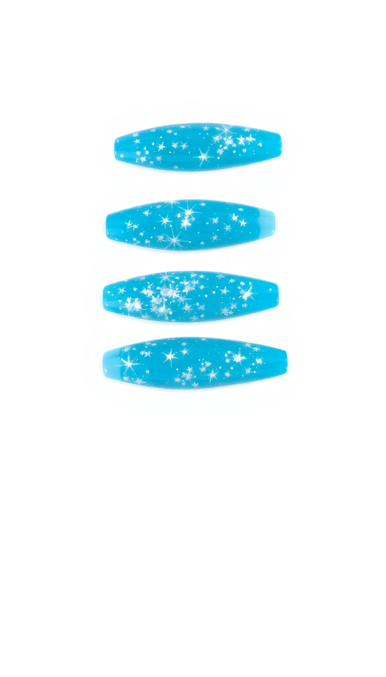 6. Electric Blue and Silver Sparkle