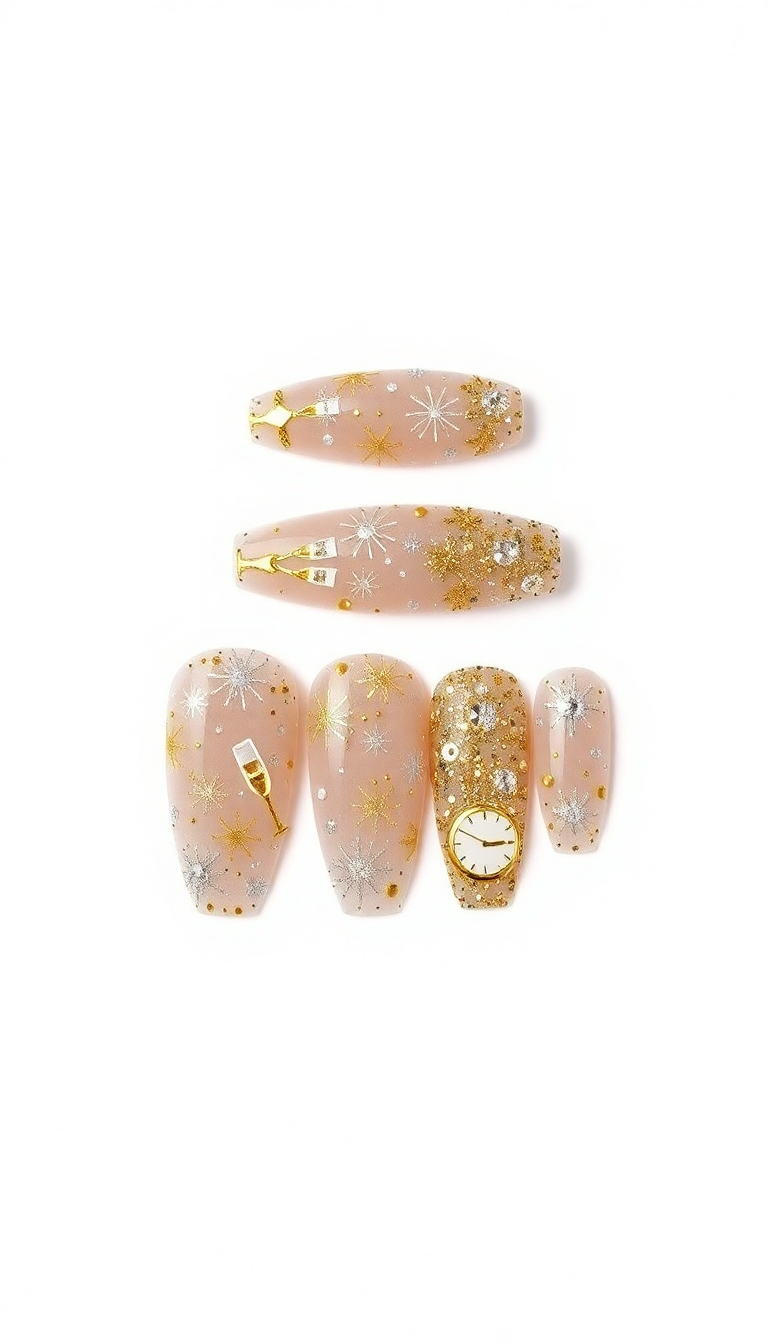 6. Glittering New Year's Motifs