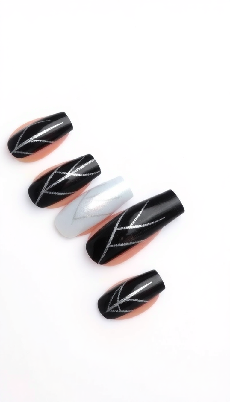 6. Metallic Silver Streaks
