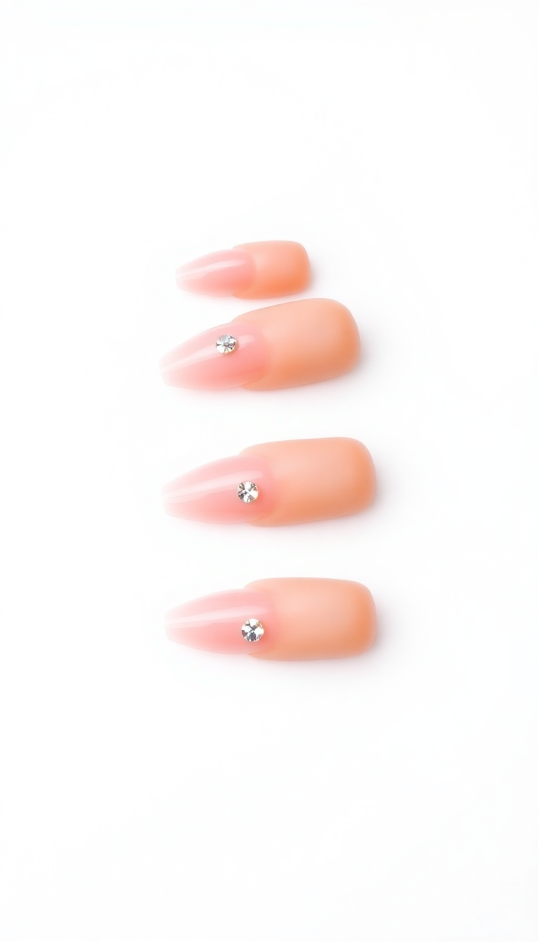 6. Pastel Pink with Crystal Embellishments