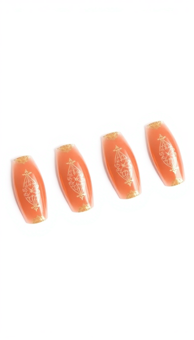 6. Romantic Rose Gold Cheetah Tips