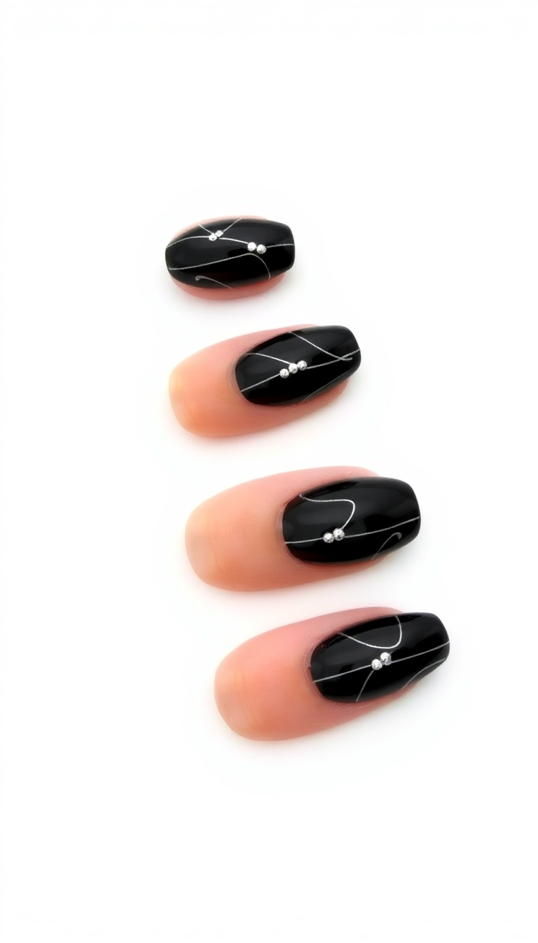 7. Black with Silver Accents