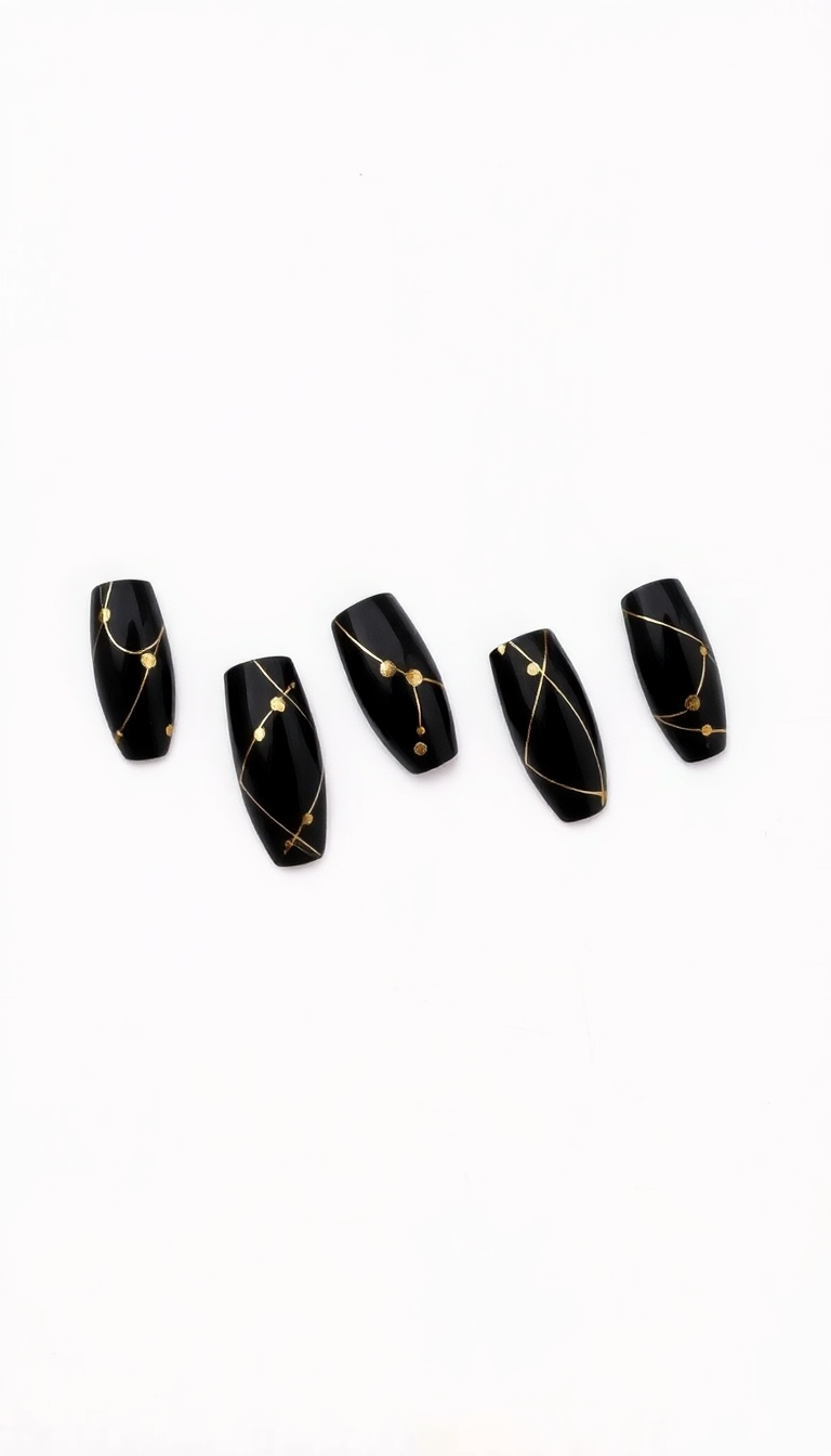 7. Bold Black and Gold Accents