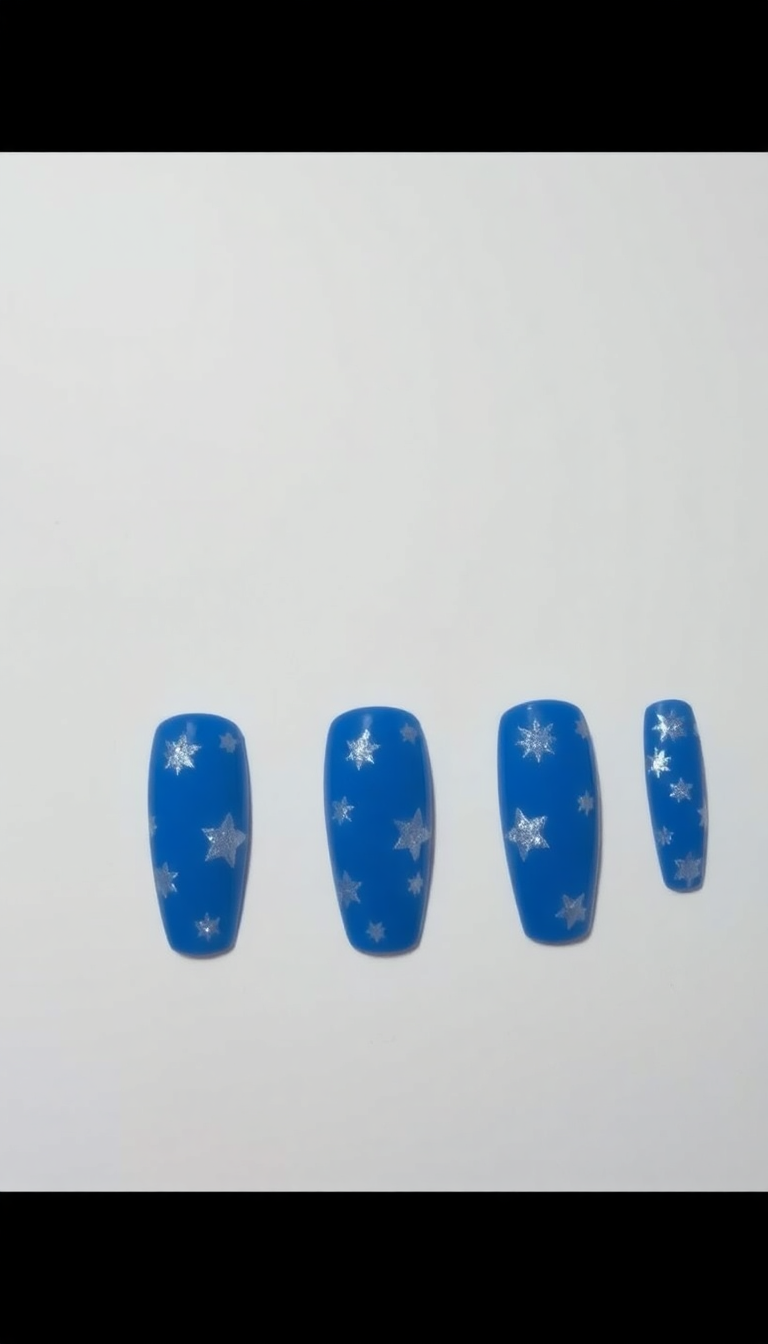 7. Bold Blue and Silver Stars
