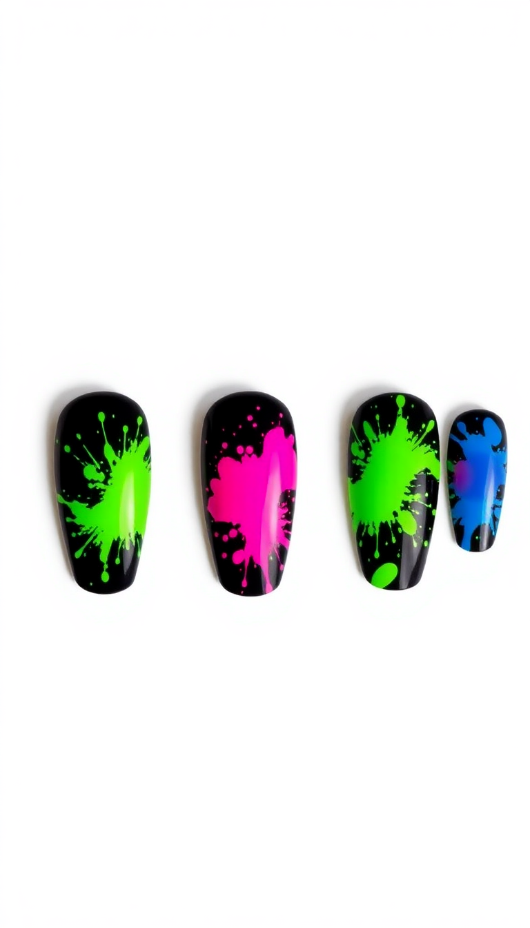 7. Bold Neon Splash