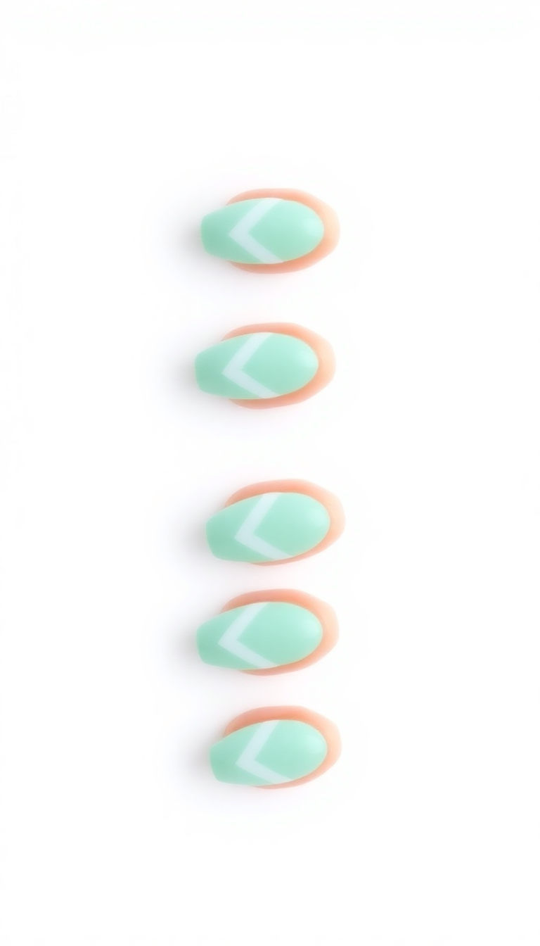 7. Chevron Stripes in Mint