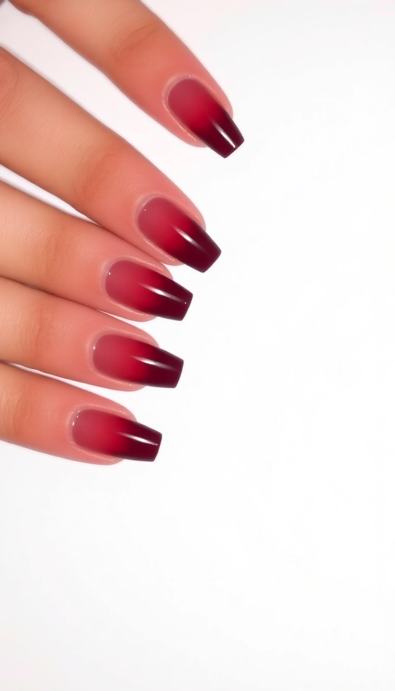 7. Chic Burgundy Ombré