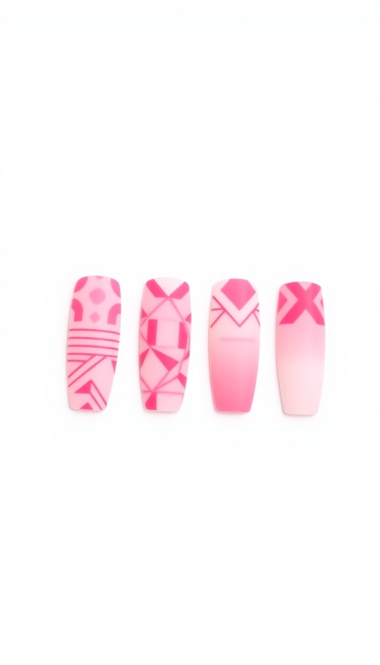 7. Chic Pink Geometric Patterns