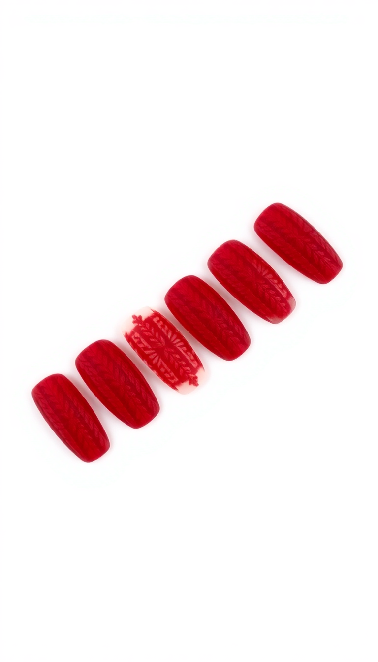 7. Cozy Cable Knit Reds
