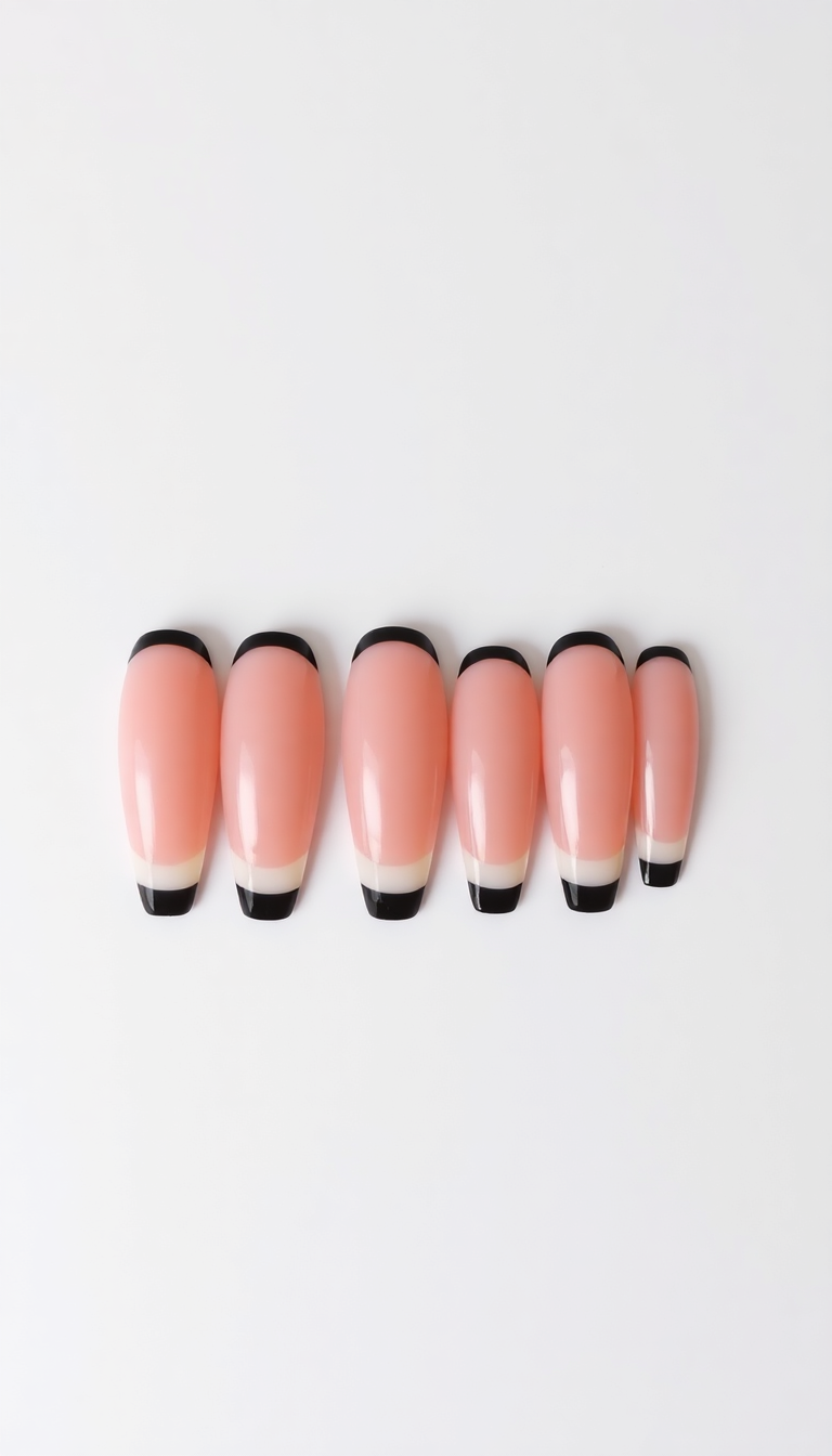 7. Elegant 8-Ball French Tips