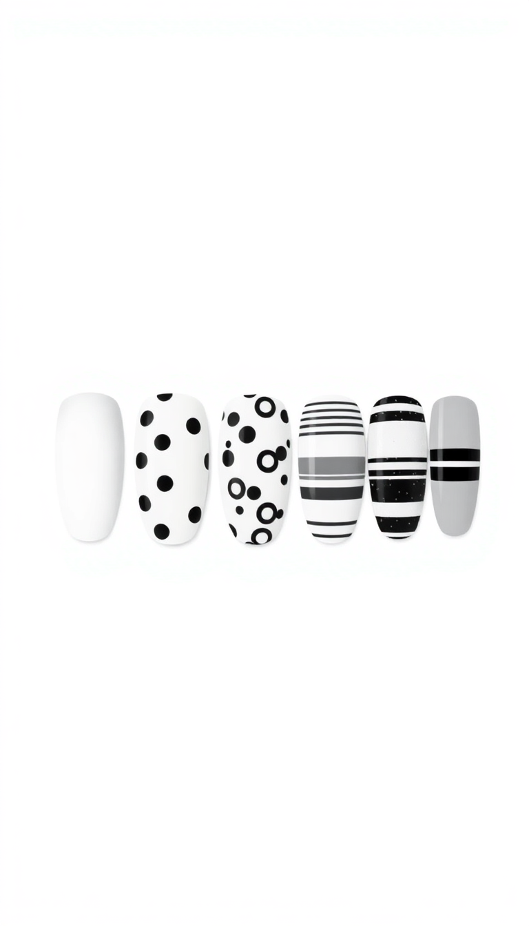 7. Elegant Polka Dots and Stripes