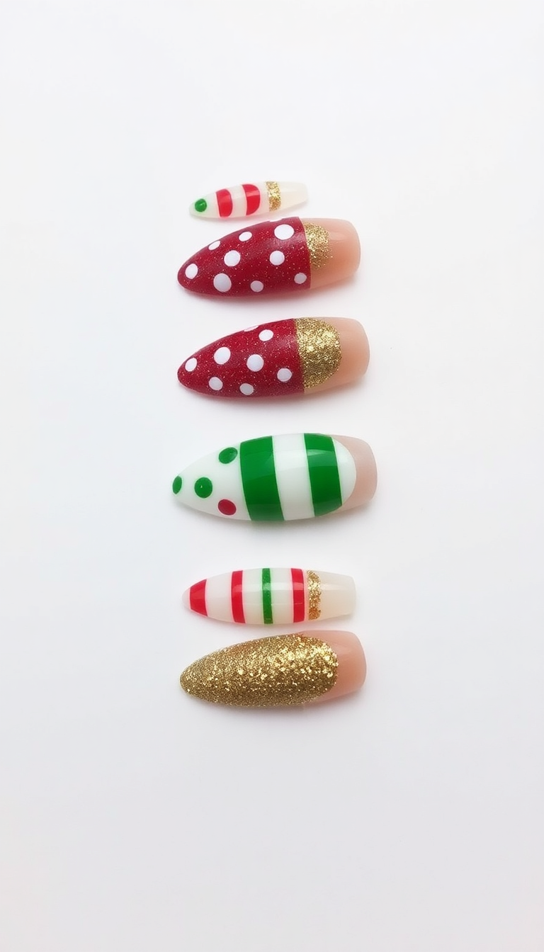 7. Festive Polka Dots and Stripes