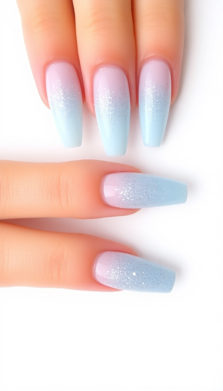 7. Icy Ombre Sparkle