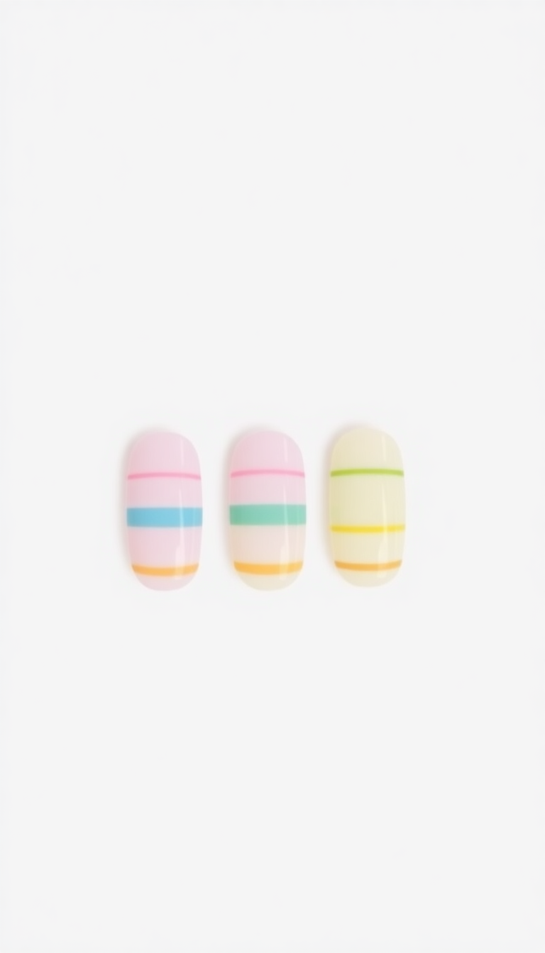7. Minimalist Pastel Stripes