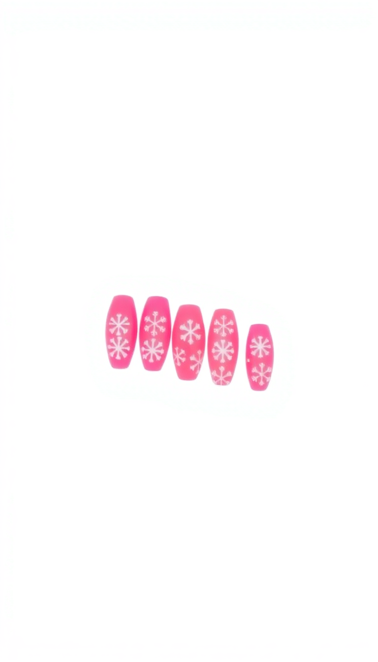 7. Neon Pink with Snowflake Patterns