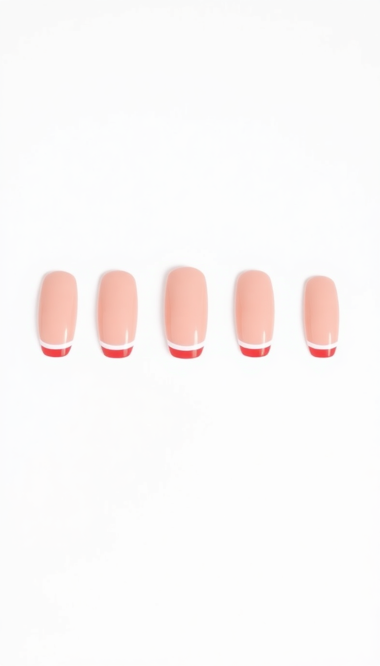 7. Red, White, and Blue French Tips