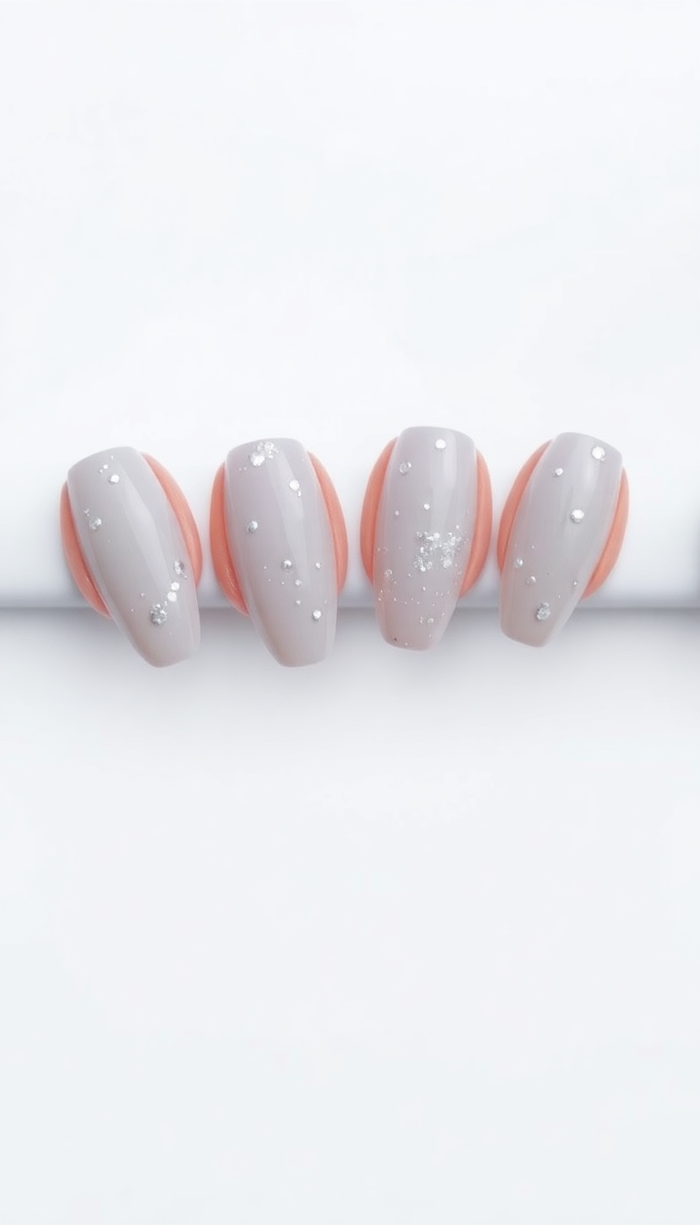 7. Subtle Grey and Silver Flakes