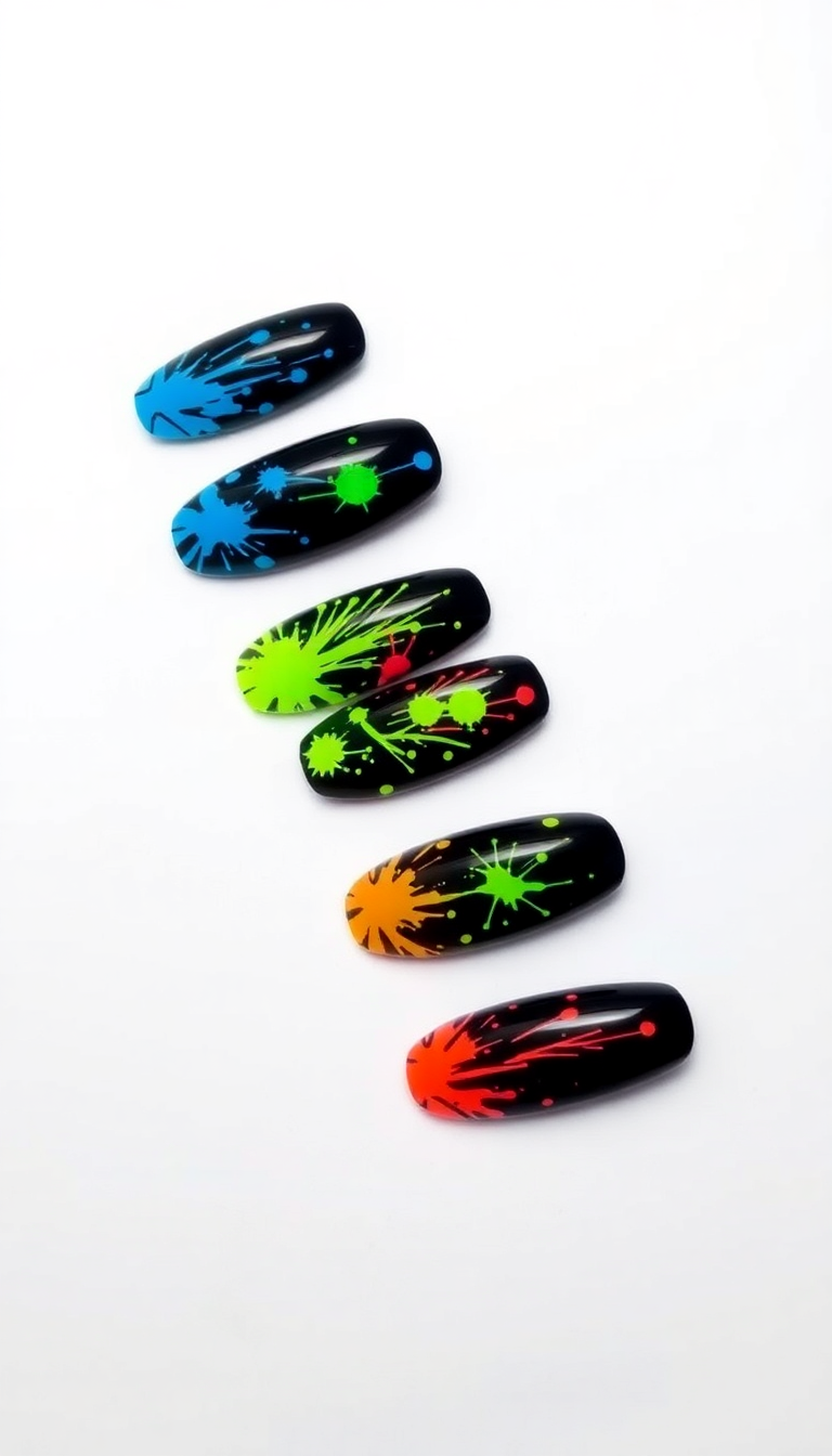 7. Vibrant Neon Splashes