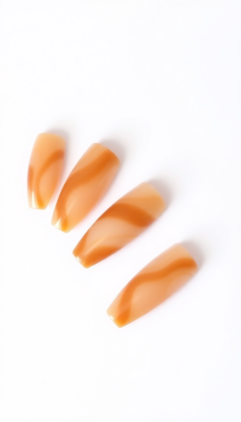 7. Warm Caramel Swirls