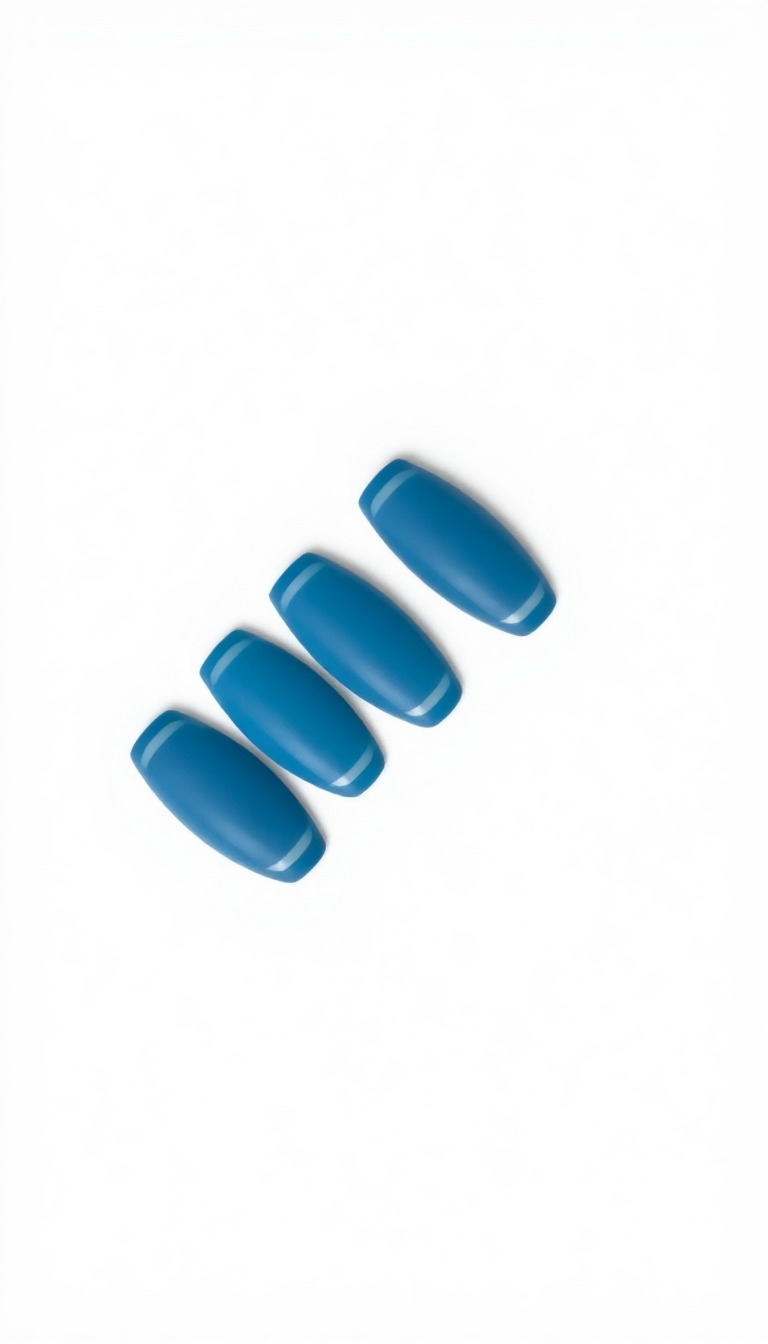 8. Azure Affair - Matte Finish with Glossy Tips