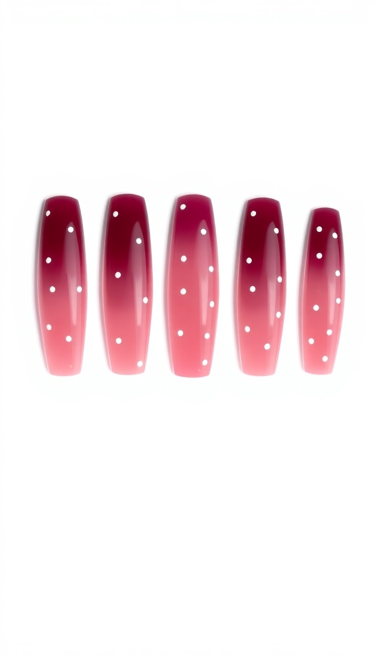 8. Deep Berry with White Dots