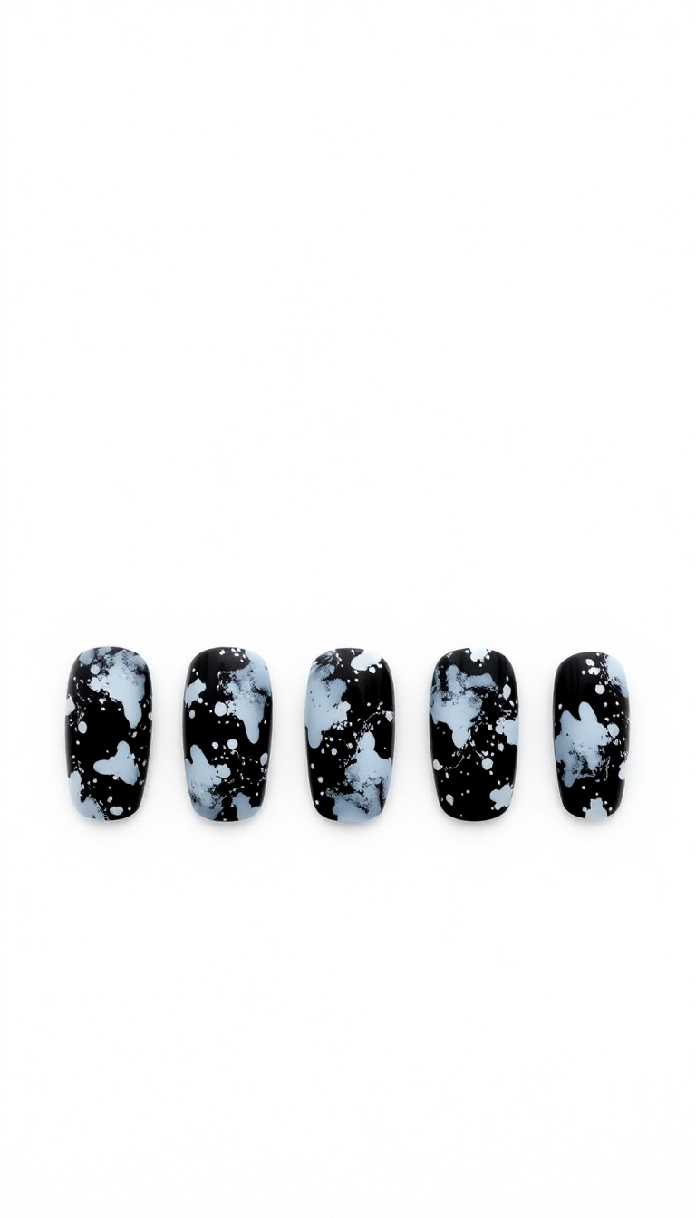 8. Edgy Black Splatter