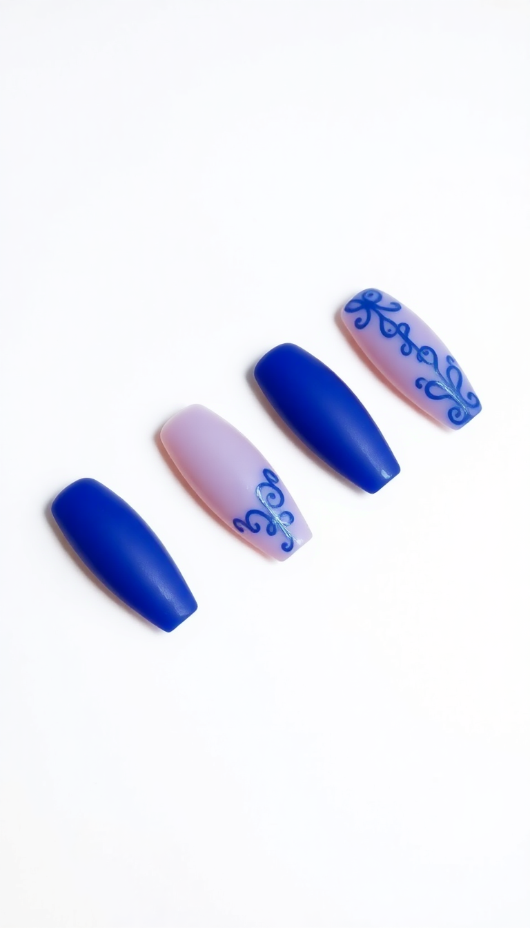 8. Matte Royal Blue with Glossy Details