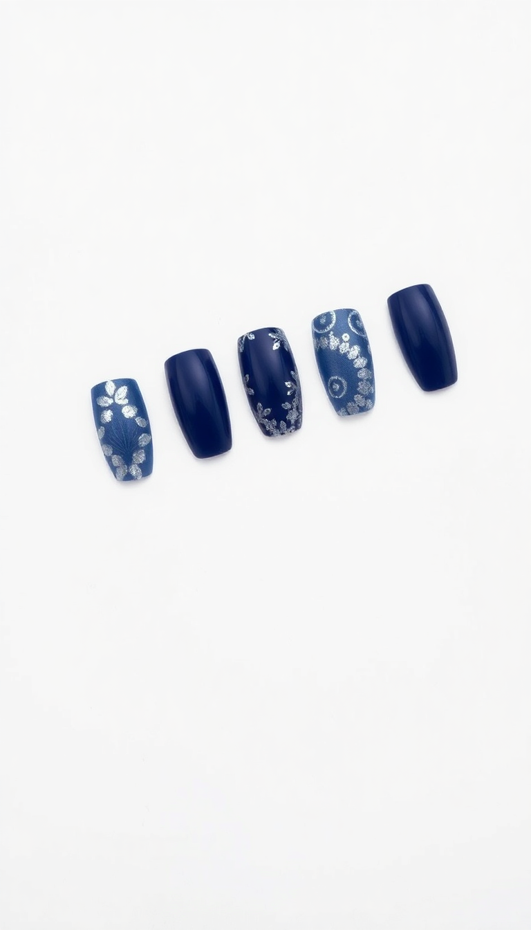 8. Midnight Blue and Silver