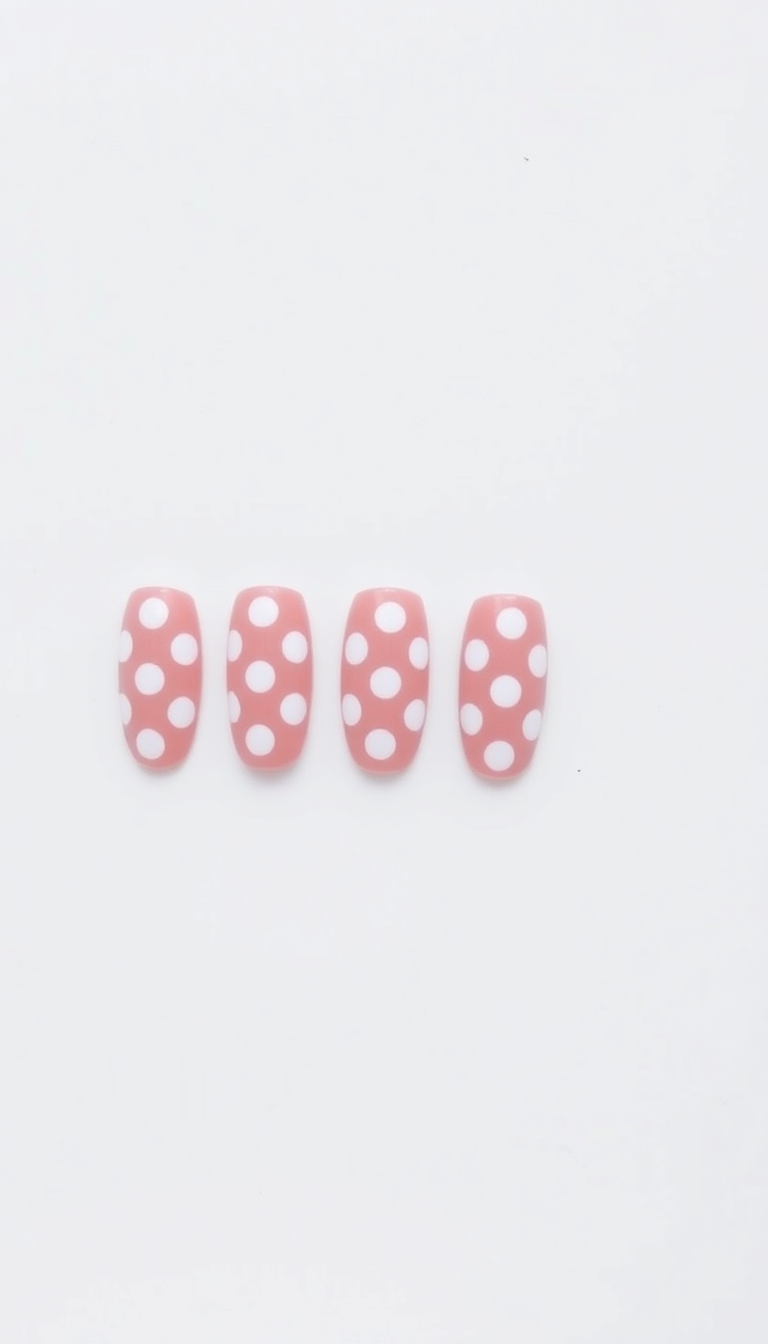 8. Vintage Pink Polka Dots