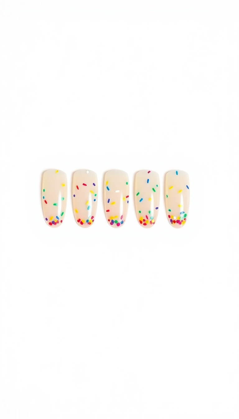 9. Bright Confetti Tips