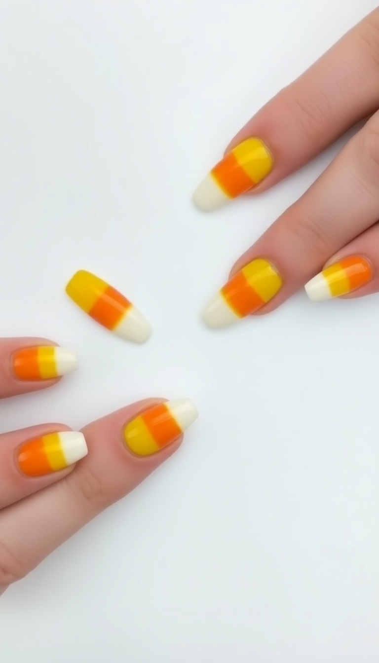 9. Charming Candy Corn Stripes