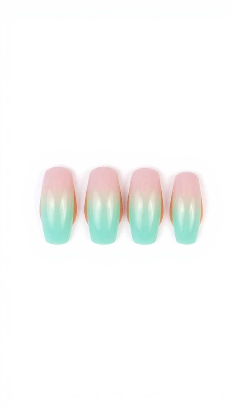 9. Ombre Mint Nail Art