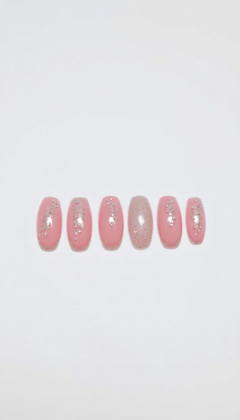 9. Pink and Silver Sparkle Mix