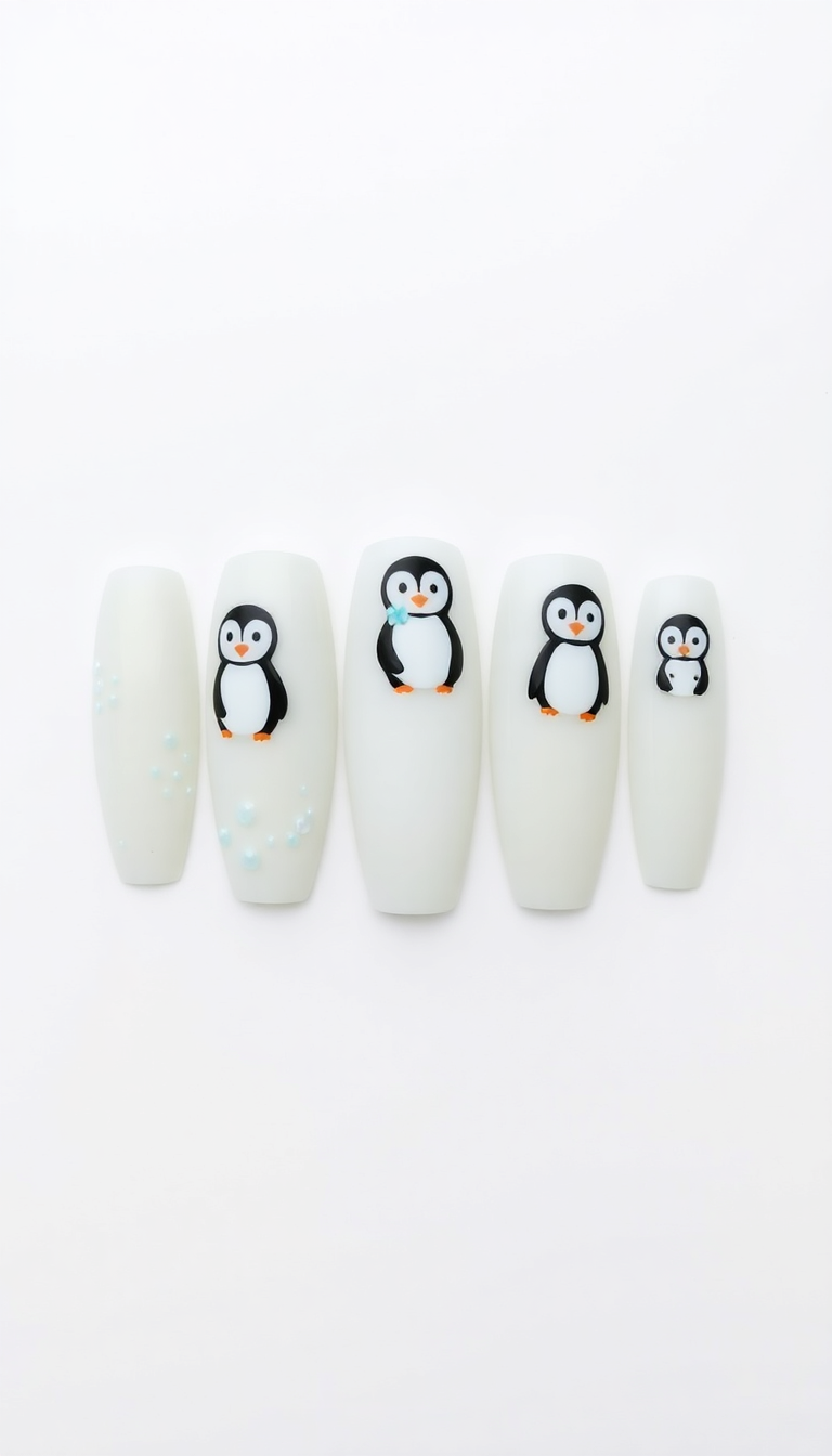 9. Playful Penguin Art