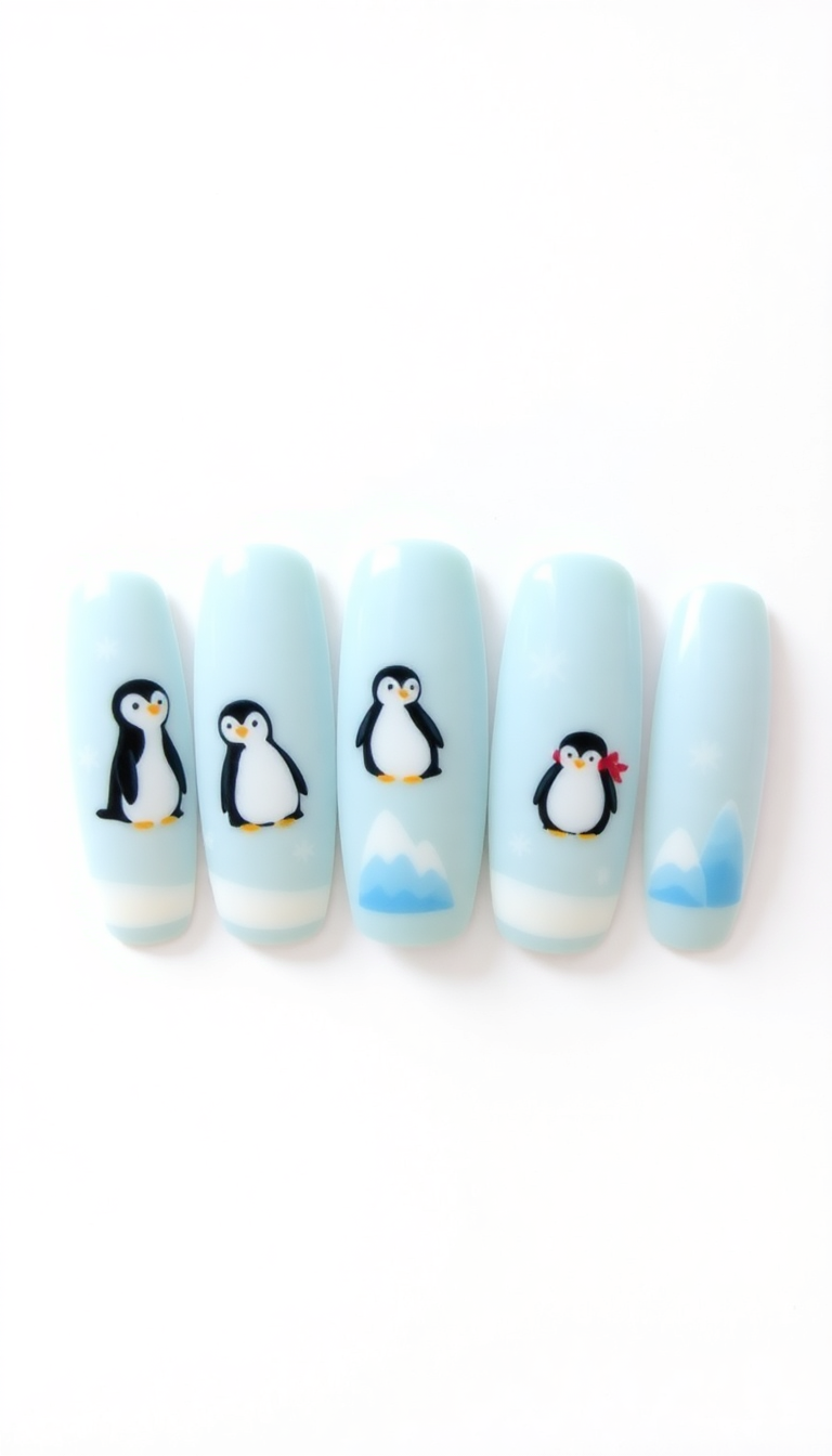 9. Playful Penguin Art