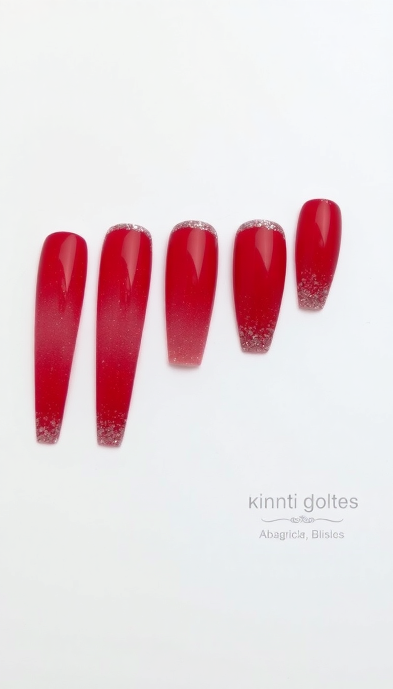 9. Red and Silver Sparkle Blend