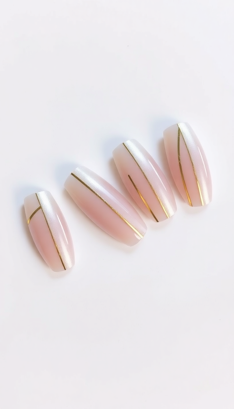 9. Sleek Metallic Stripes