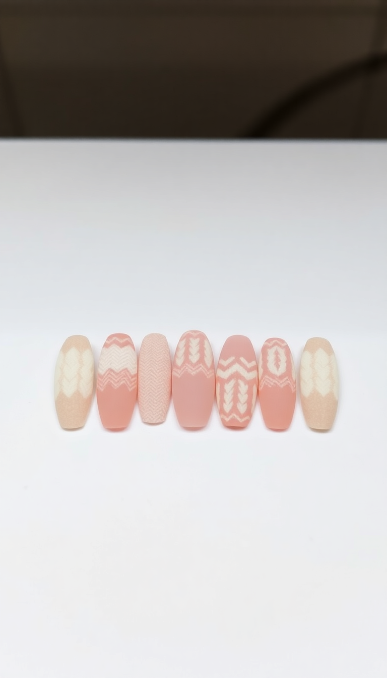 9. Soft Sweater Textured Nails
