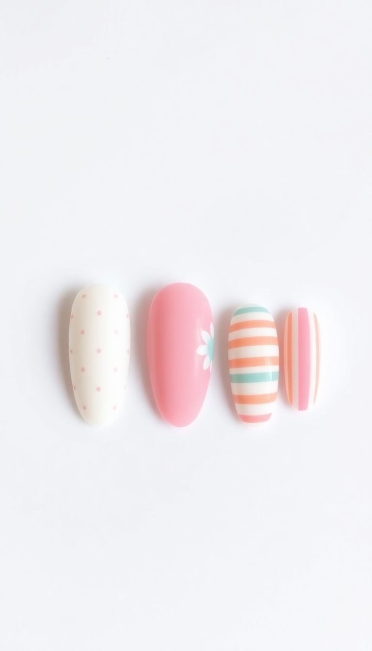 9. Vintage Polka Dots and Stripes